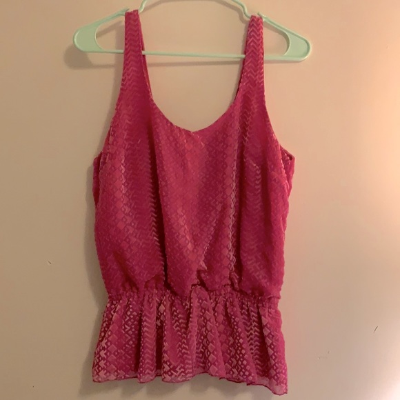 Pink Peplum Tank 💖 - Picture 1 of 6